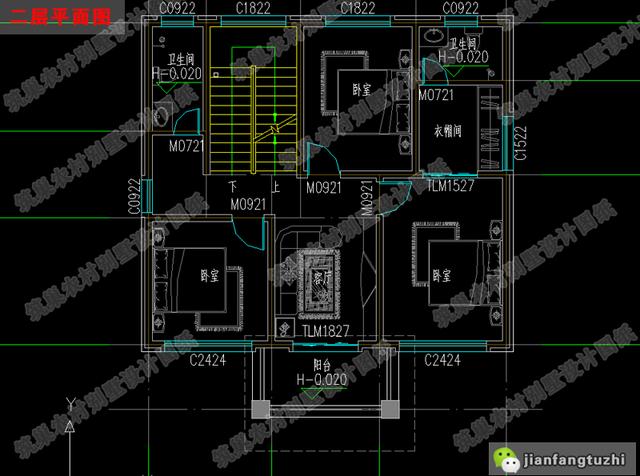 四層農(nóng)村設(shè)計別墅圖紙，占地100平米，戶型美觀大氣