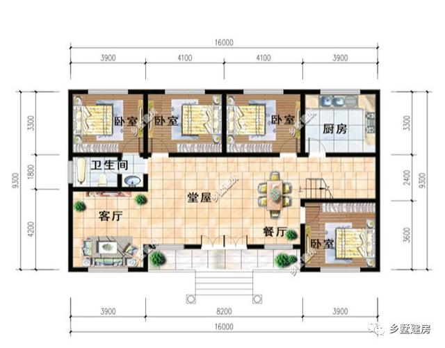 精選6套時下流行的農村一層別墅設計圖，十萬塊包你建成，希望有你中意的一款！