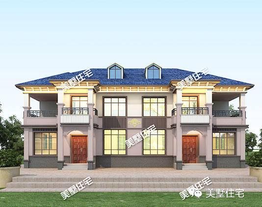 3款兄弟雙拼別墅設(shè)計(jì)圖，經(jīng)典實(shí)用，精致大氣，利于兄弟和睦。