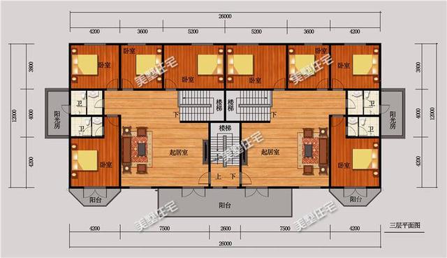 3款兄弟雙拼別墅設(shè)計(jì)圖，經(jīng)典實(shí)用，精致大氣，利于兄弟和睦。