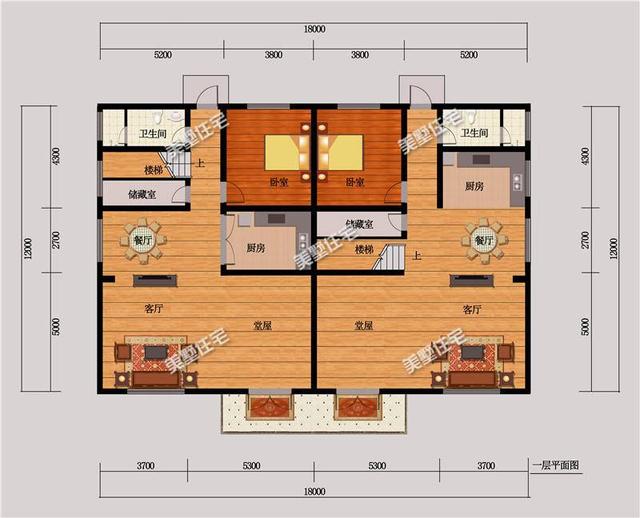 3款兄弟雙拼別墅設(shè)計(jì)圖，經(jīng)典實(shí)用，精致大氣，利于兄弟和睦。