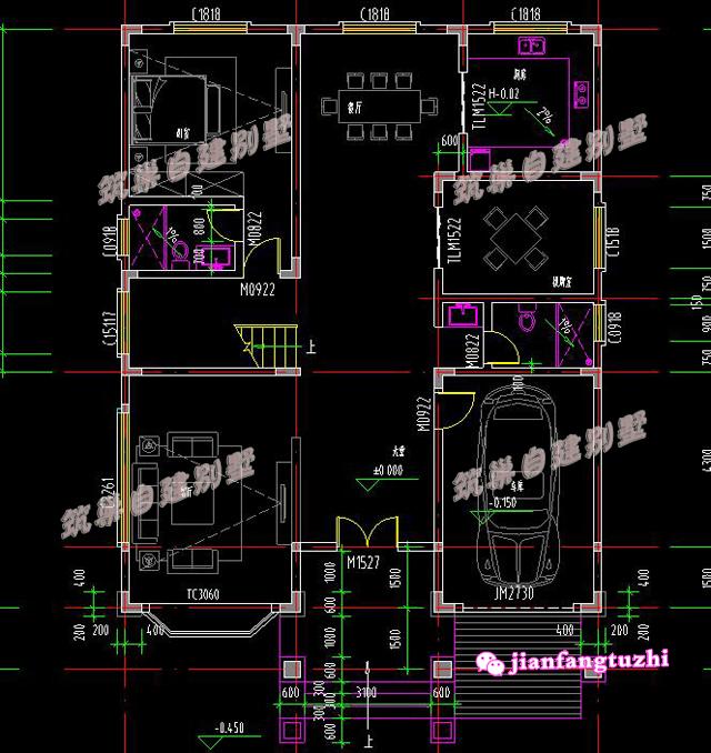 12米x16米農(nóng)村四層別墅設(shè)計(jì)圖，帶大露臺(tái)，大氣美觀，方便實(shí)用。