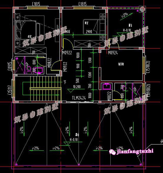 12米x16米農(nóng)村四層別墅設(shè)計(jì)圖，帶大露臺(tái)，大氣美觀，方便實(shí)用。