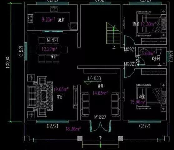 兩款二層別墅設(shè)計圖，第一款僅用60平米就實現(xiàn)了三室兩廳的超級功能，真是太牛了。