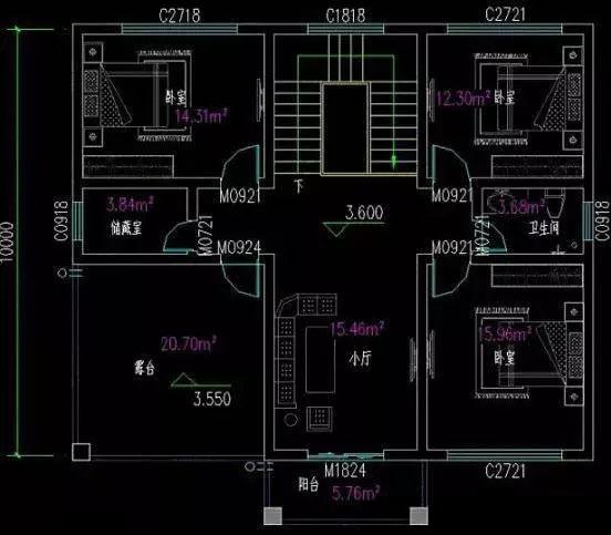 兩款二層別墅設(shè)計圖，第一款僅用60平米就實現(xiàn)了三室兩廳的超級功能，真是太牛了。