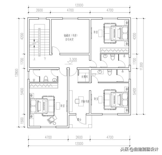 12x114款三層農(nóng)村自建房，安全、實(shí)用、美觀！