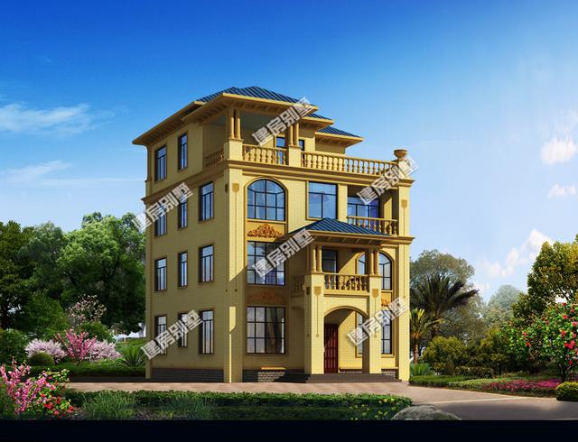 超大氣四層別墅設計圖，占地132平，外觀光彩奪目羨煞旁人