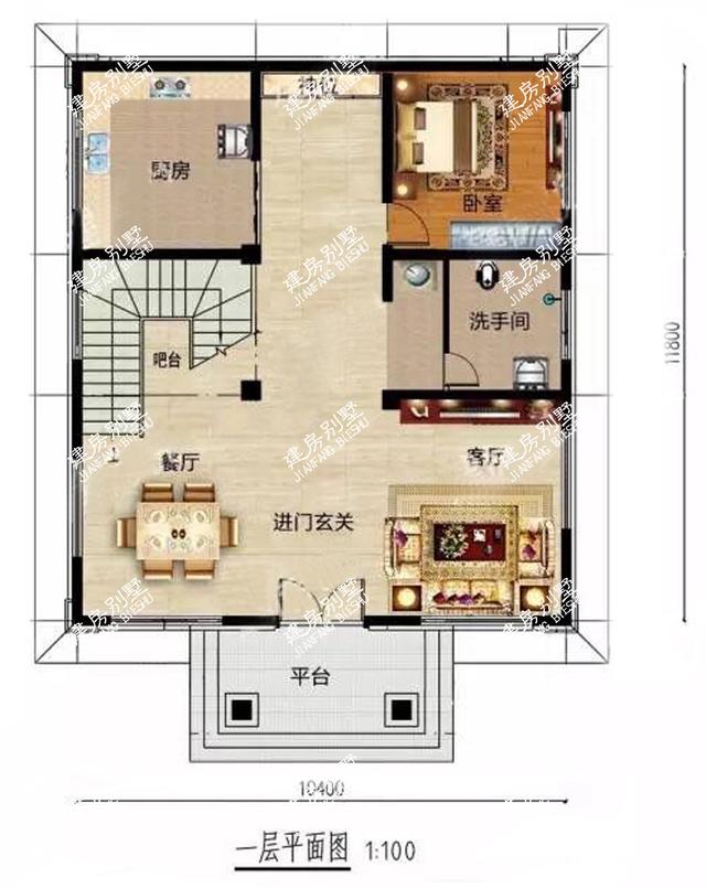 超大氣四層別墅設計圖，占地132平，外觀光彩奪目羨煞旁人