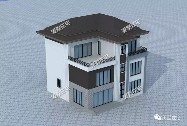 現(xiàn)代風(fēng)別墅設(shè)計(jì)圖，外觀設(shè)計(jì)簡潔而不簡單，方正實(shí)用，帶來大大的生活享受