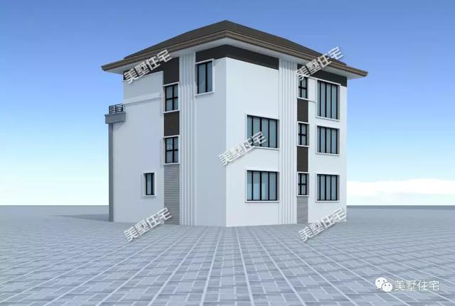 現(xiàn)代風(fēng)別墅設(shè)計(jì)圖，外觀設(shè)計(jì)簡潔而不簡單，方正實(shí)用，帶來大大的生活享受