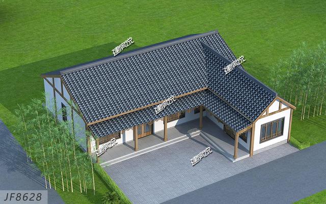 中國風(fēng)農(nóng)村別墅設(shè)計(jì)圖，布局合理，溫馨舒適