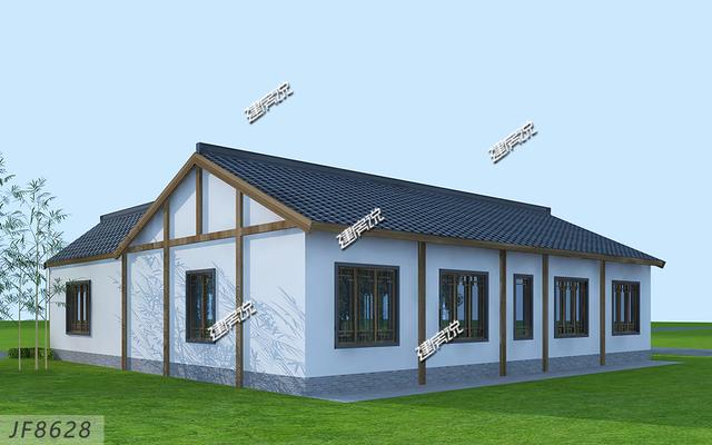 中國風(fēng)農(nóng)村別墅設(shè)計(jì)圖，布局合理，溫馨舒適