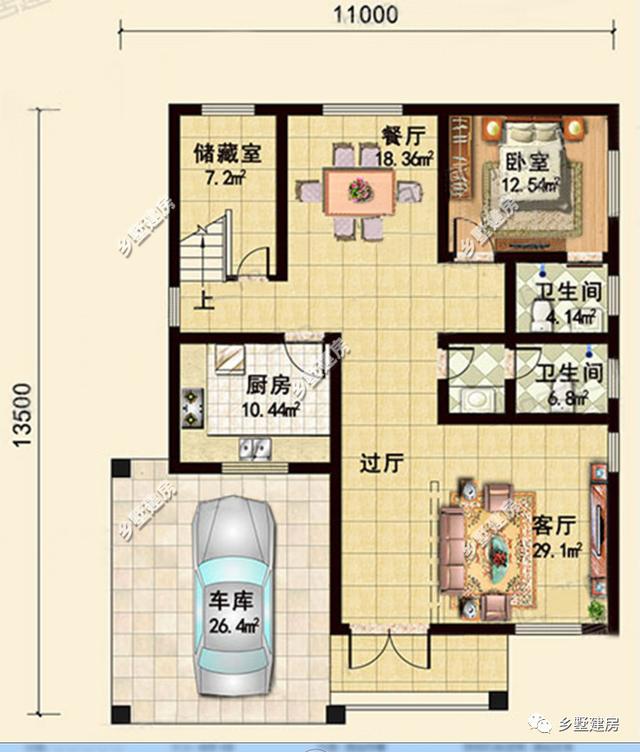 一款很適合用來當(dāng)作周末度假的典雅別墅，設(shè)計優(yōu)美，簡約大氣