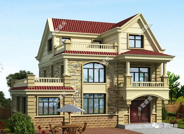 30萬(wàn)三層農(nóng)村小別墅設(shè)計(jì)圖，大方美觀，性?xún)r(jià)比超高