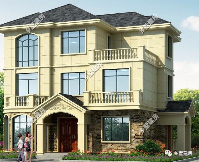 30萬(wàn)三層農(nóng)村小別墅設(shè)計(jì)圖，大方美觀，性?xún)r(jià)比超高