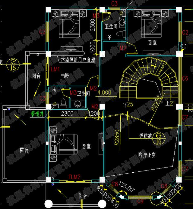 三層鄉(xiāng)村別墅設計圖，150平米帶車庫+挑空客廳，看完你一定會喜歡