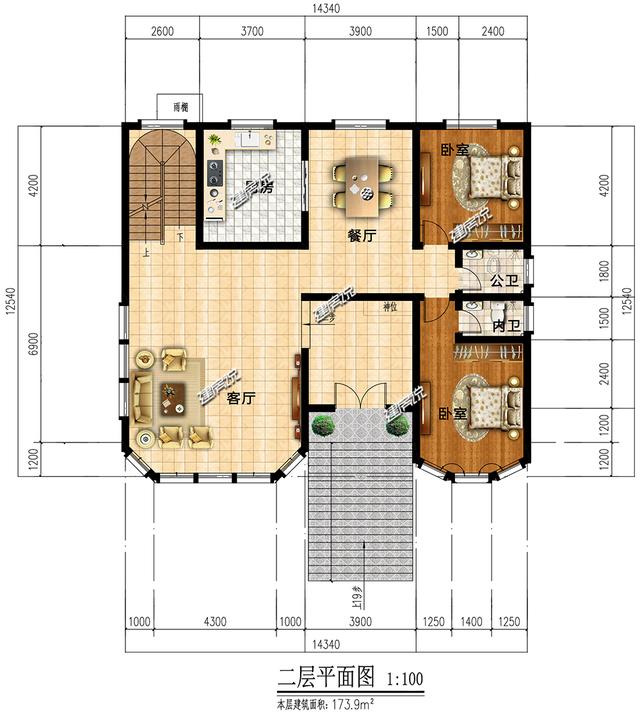 三層別墅設(shè)計(jì)圖，漂亮大氣，建一棟，讓別人羨慕去吧