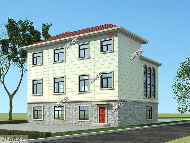 三層別墅設(shè)計(jì)圖，漂亮大氣，建一棟，讓別人羨慕去吧