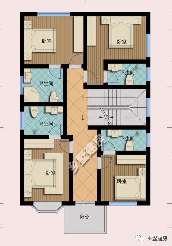 二層農(nóng)村自建房小戶(hù)型設(shè)計(jì)圖，適合小宅基地的家庭建造