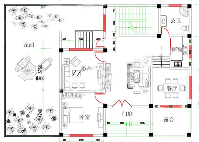 13x13米二層鄉(xiāng)村別墅自建房，帶獨(dú)立小車庫(kù)+地下室，實(shí)用美觀，帶有內(nèi)部裝修實(shí)拍圖。