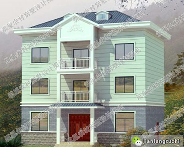 占地100平米三層現(xiàn)代簡約自建房，設(shè)計簡單大方，帶堂屋+閣樓層，造價25萬