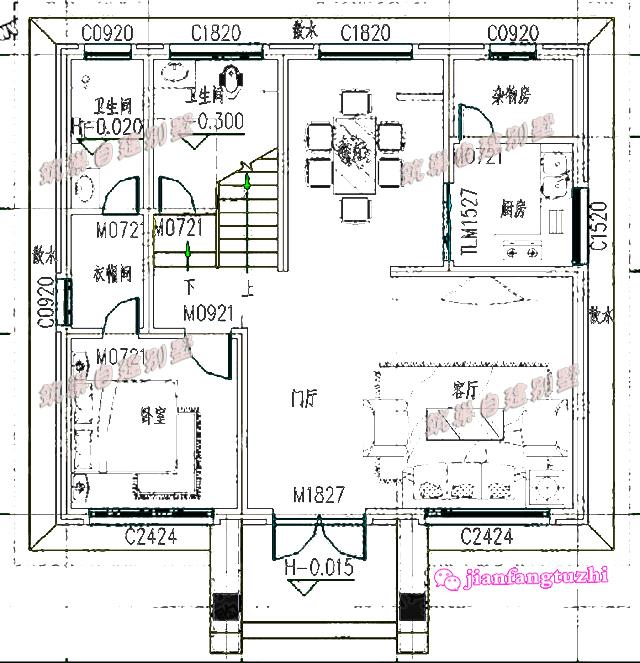 兩套占地100米以?xún)?nèi)的四層農(nóng)村自建房，造價(jià)35萬(wàn)，適合人口較多的家庭建造！