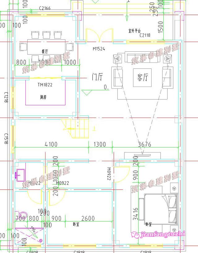 兩套占地100米以?xún)?nèi)的四層農(nóng)村自建房，造價(jià)35萬(wàn)，適合人口較多的家庭建造！