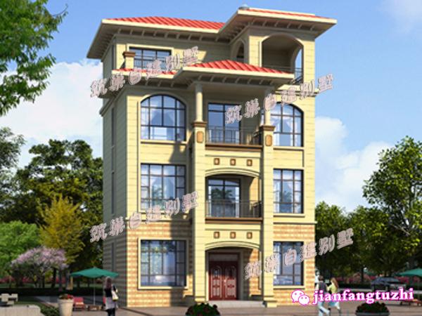 兩套占地100米以?xún)?nèi)的四層農(nóng)村自建房，造價(jià)35萬(wàn)，適合人口較多的家庭建造！