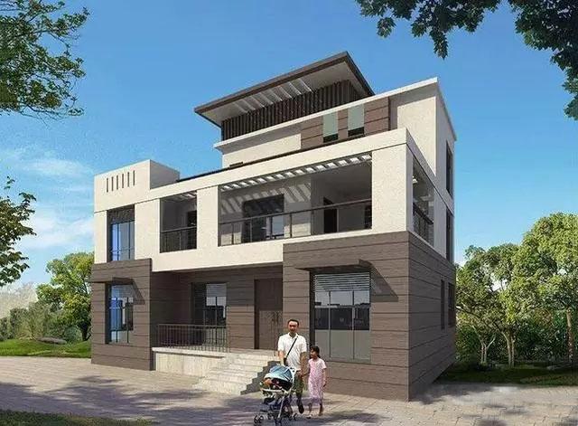 推薦兩款平屋頂現代風別墅設計圖，比歐式建筑更美，比中式建筑更簡潔，一般人還真欣賞不了它的美。