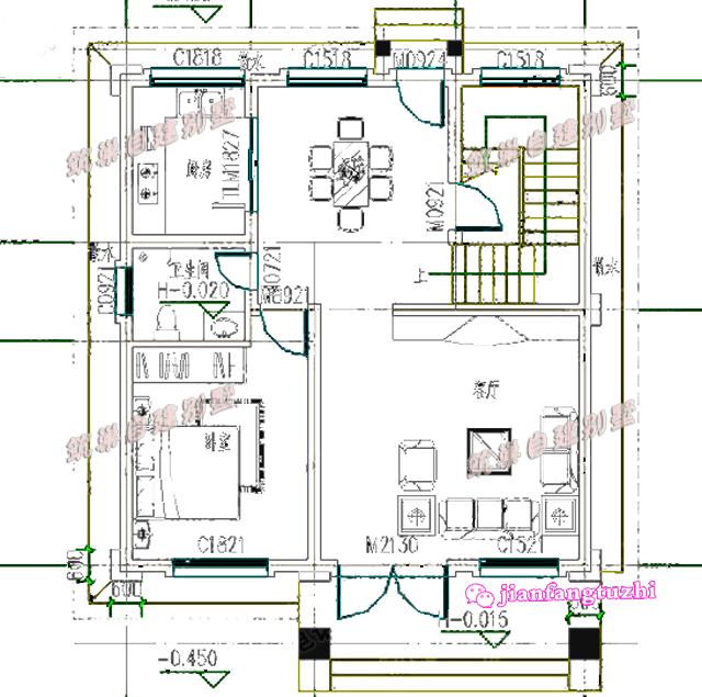 占地不到90平的三層農村自建房，戶型雖然小，但是布局合理功能齊全，帶露臺