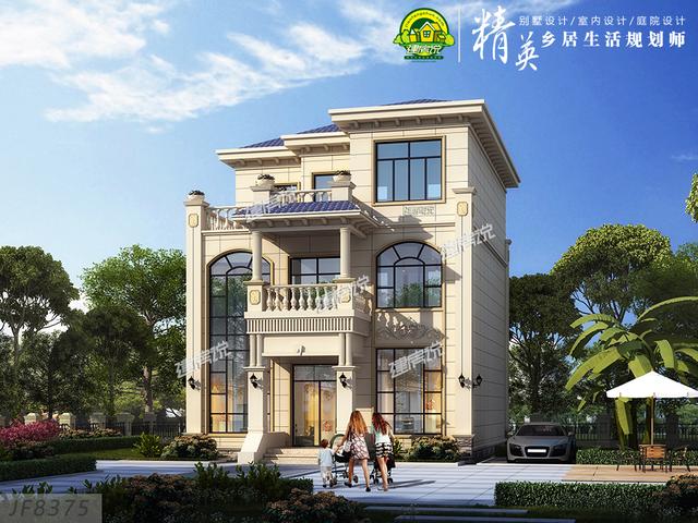 9米x13米三層簡歐別墅設(shè)計圖，不僅要美觀，室內(nèi)布局還實用，圖紙給你準備好了拿回家建吧