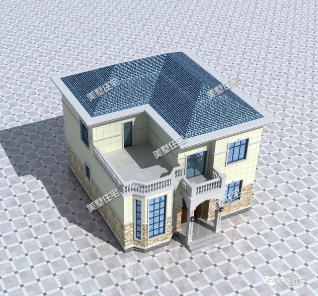 占地126平復(fù)式二層農(nóng)村自建房，帶衣帽房+洗衣房，經(jīng)濟(jì)又實用，不容易過時