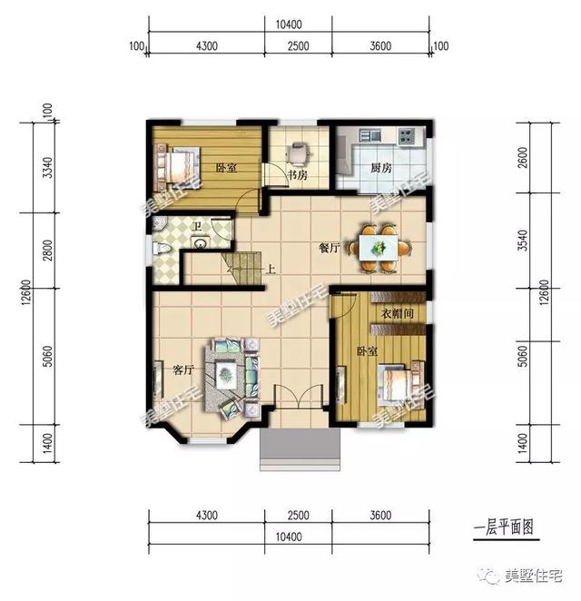 占地126平復(fù)式二層農(nóng)村自建房，帶衣帽房+洗衣房，經(jīng)濟(jì)又實用，不容易過時