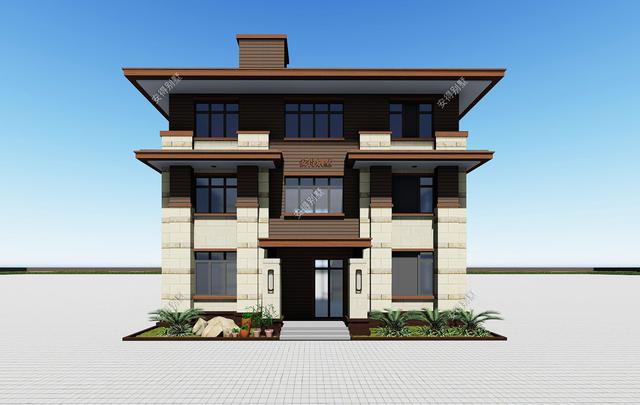 占地95㎡的現代風三層別墅設計圖，宏偉大氣，布局合理，堪比豪宅