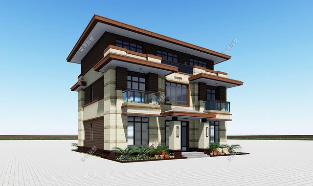 占地95㎡的現代風三層別墅設計圖，宏偉大氣，布局合理，堪比豪宅