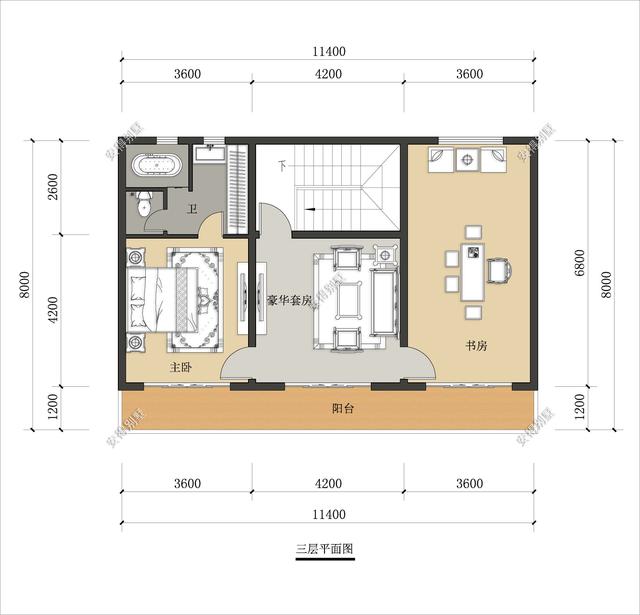 占地95㎡的現代風三層別墅設計圖，宏偉大氣，布局合理，堪比豪宅