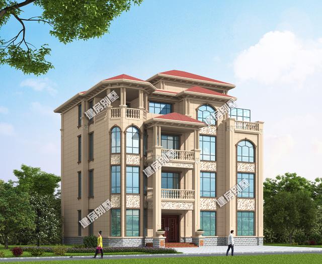 18.1mx15.4m農(nóng)村四層自建房，配備有家庭KTV、健身房、電梯，豪華大氣，算得上是百村心中的第一豪宅了！