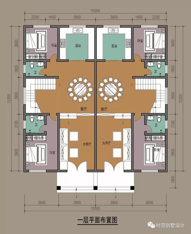 經(jīng)典的三層歐式雙拼別墅，單戶7米5小面寬，氣派實(shí)用有面子