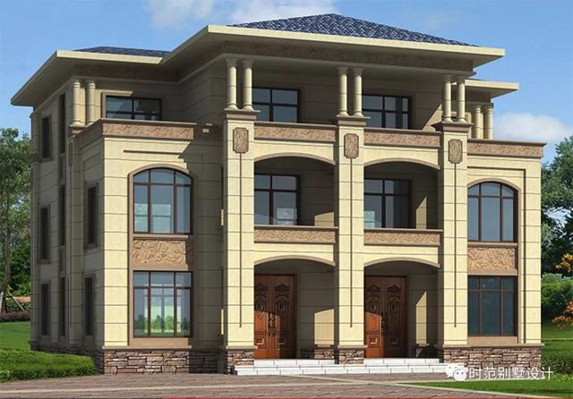 經(jīng)典的三層歐式雙拼別墅，單戶7米5小面寬，氣派實(shí)用有面子