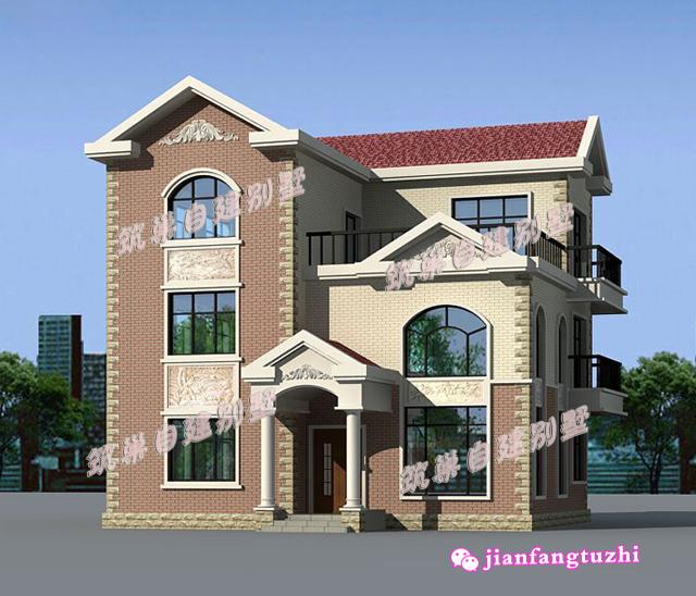 占地100平方米左右的農(nóng)村三層小別墅設計圖，非常經(jīng)典，舒適實用！