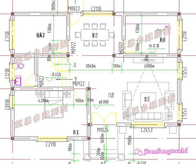 占地100平方米左右的農(nóng)村三層小別墅設計圖，非常經(jīng)典，舒適實用！