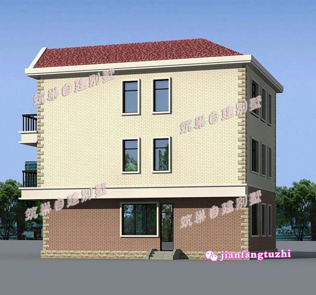 占地100平方米左右的農(nóng)村三層小別墅設計圖，非常經(jīng)典，舒適實用！