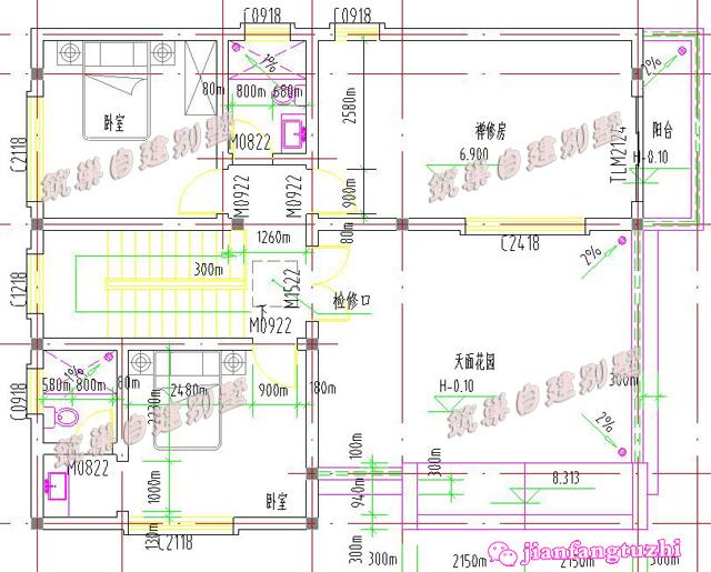 占地100平方米左右的農(nóng)村三層小別墅設計圖，非常經(jīng)典，舒適實用！