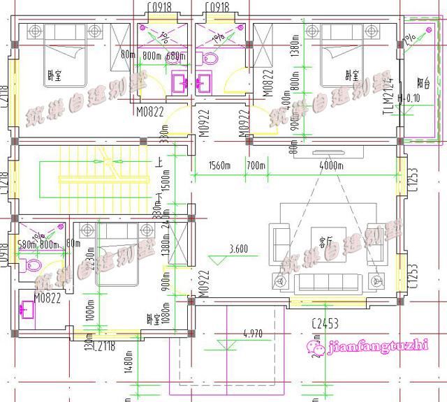 占地100平方米左右的農(nóng)村三層小別墅設計圖，非常經(jīng)典，舒適實用！