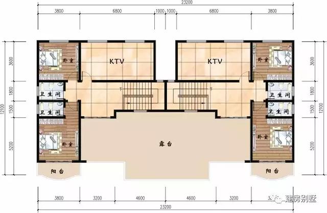兩款復(fù)式三層兄弟雙拼別墅設(shè)計(jì)圖，建好了一棟，讓別人家的兄弟羨慕去