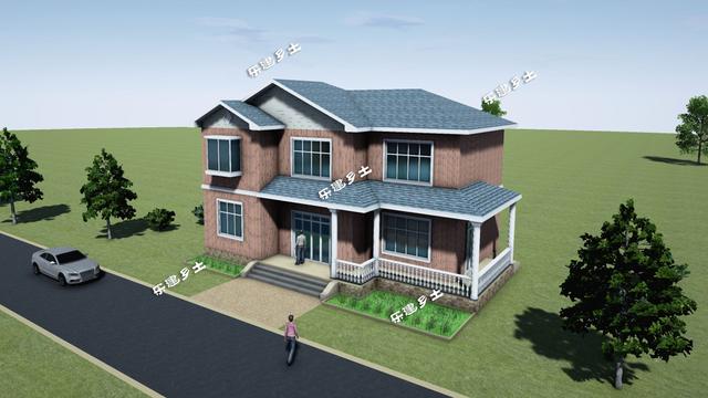 二層鄉(xiāng)村別墅設(shè)計(jì)圖，結(jié)構(gòu)精巧，層次感強(qiáng)，美觀大方