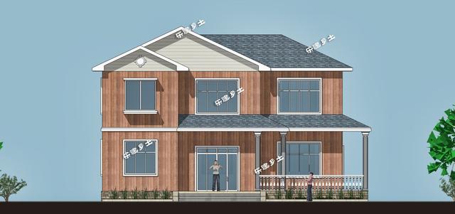 二層鄉(xiāng)村別墅設(shè)計(jì)圖，結(jié)構(gòu)精巧，層次感強(qiáng)，美觀大方