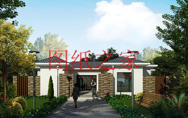 宅基地很大才能修建的一層別墅，占地300平米以上，經(jīng)濟(jì)又實(shí)用，低調(diào)奢華！