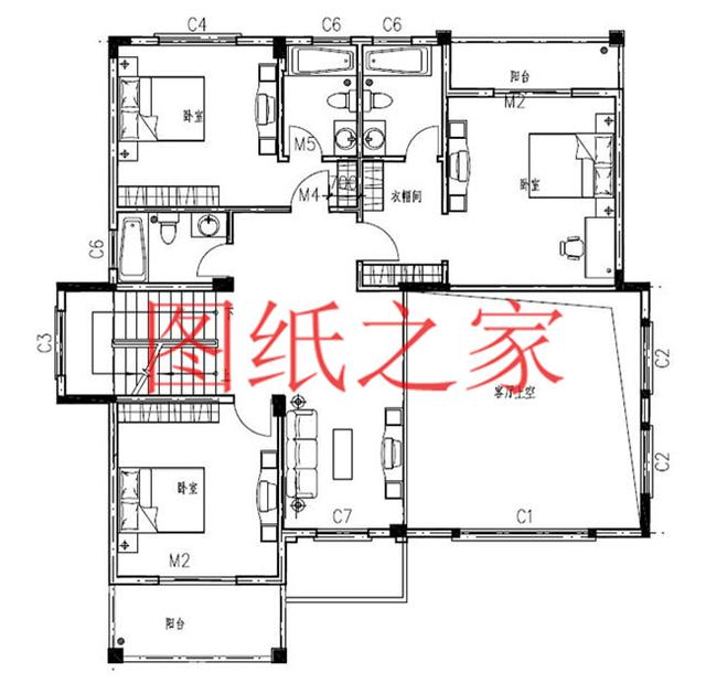 非常引人注目的三層別墅，200平米左右的大戶型，絕對(duì)與眾不同！