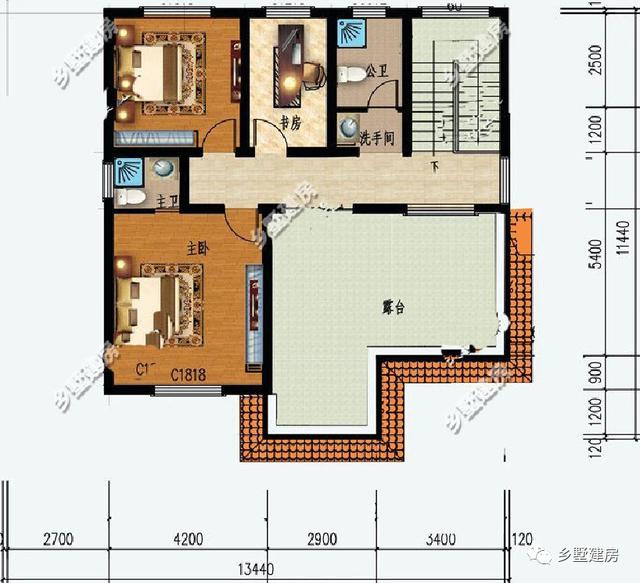 13.4米X11.4米農(nóng)村三層小別墅設(shè)計(jì)圖，大氣時(shí)尚，有沒有讓你們蠢蠢欲動(dòng)呢？